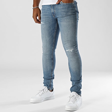 Jack And Jones - Vaqueros pitillo Liam Original Blue Denim