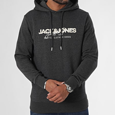 Jack And Jones - Juego de 2 sudaderas con capucha Alvis Navy Grey Charcoal