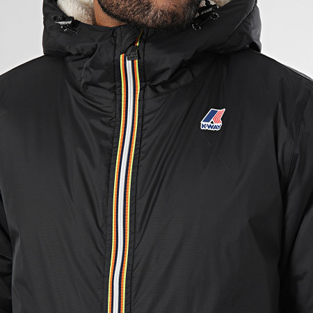 K-Way - Le Vrai 3.0 Claude Orsetto Hooded Parka K3118TW Zwart