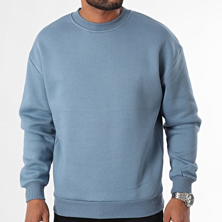 MTX - Sudadera con cuello redondo ZT1009 Azul Gris