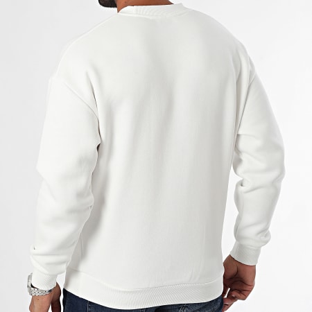 MTX - Sudadera de cuello redondo ZT1009 Blanco