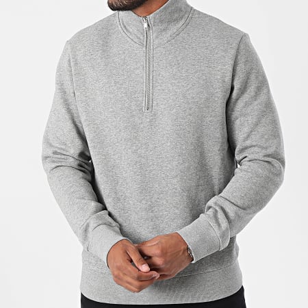 Produkt - Basic sweatshirt met rits Heather Grey