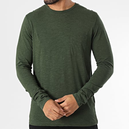 Produkt - GMS Hendrick Camiseta Bolsillo Manga Larga Verde Caqui Oscuro