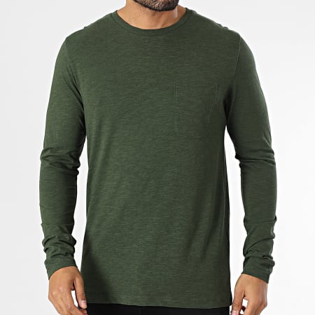 Produkt - GMS Hendrick Camiseta Bolsillo Manga Larga Verde Caqui Oscuro