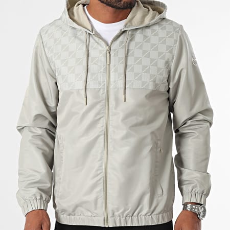 Sergio Tacchini - Intrico 40824 Chaqueta con cremallera y capucha beige