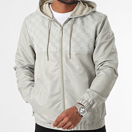 Sergio Tacchini - Intrico 40824 Chaqueta con cremallera y capucha beige