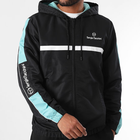 Sergio Tacchini - Prannie 40846 Zwart Gestreept Hooded Zip Jacket