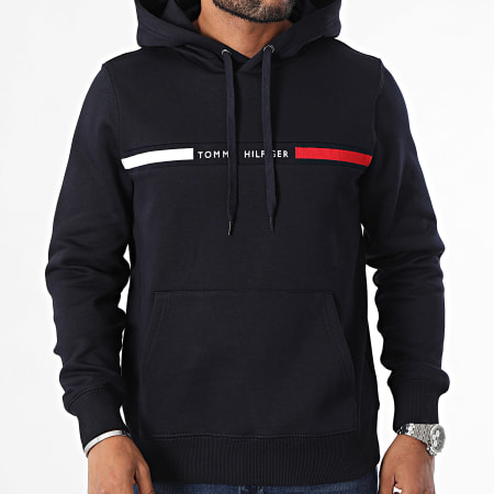 Tommy Hilfiger - Hilfiger Sudadera con Capucha 7361 Azul Marino