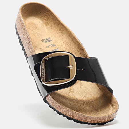 BIRKENSTOCK - Damessandalen Madrid Grote Gesp Zwart Goud