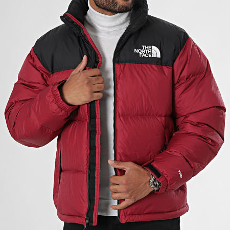 Doudoune Capuche Retro Nuptse 1996 A3C8D Rouge Noir