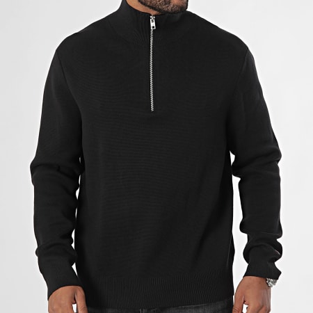 Tommy Jeans - Regular Sweat Top met Ritssluiting 0596 Zwart