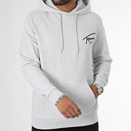 Tommy Jeans - Sweat Capuche Entry Graphic 9229 Gris Chiné