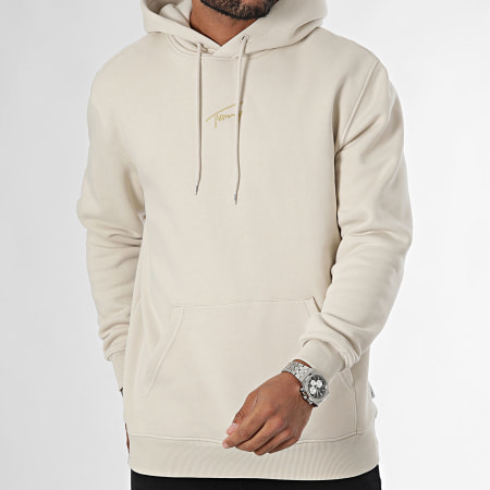 Tommy Jeans - Felpa con cappuccio Regular Gold Signature 0507 Beige Gold