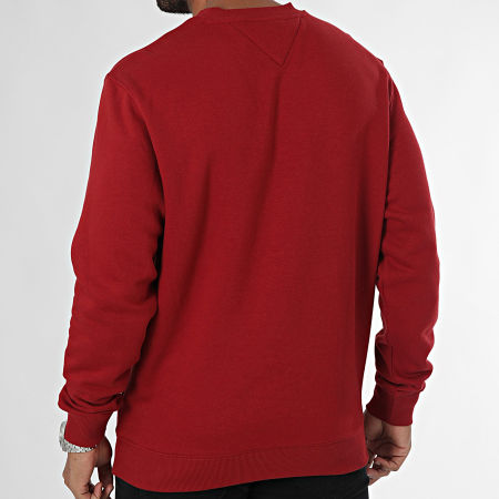 Tommy Jeans - Crewneck Sweat Regular Fit Flag 0741 Burdeos