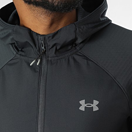 Under Armour - Sudadera con capucha y cremallera 1386708 Negro