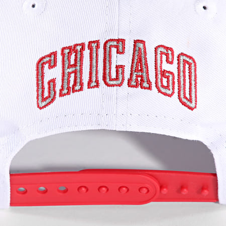 New Era - White Crown Patch 9Fifty Chicago Bulls Snapback Cap 60573362 Blanco Rojo
