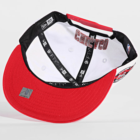 New Era - White Crown Patch 9Fifty Chicago Bulls Snapback Cap 60573362 Blanco Rojo