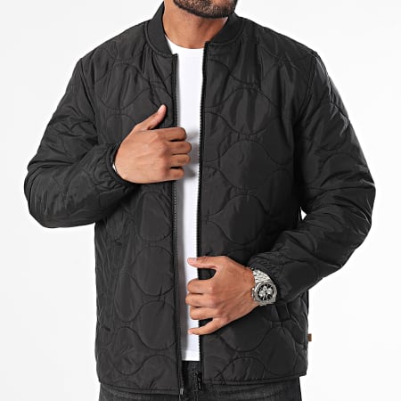 Only And Sons - Veste Zippée Art Quilt Noir