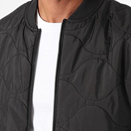 Only And Sons - Veste Zippée Art Quilt Noir