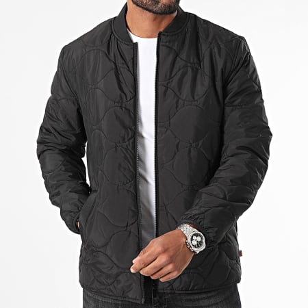 Only And Sons - Veste Zippée Art Quilt Noir