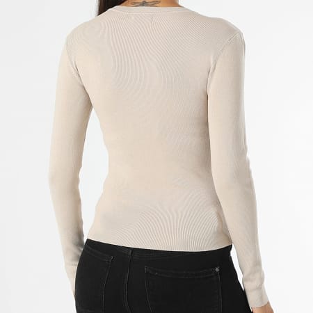 Only - Sweat Crewneck Slim Femme Cirkeline Beige