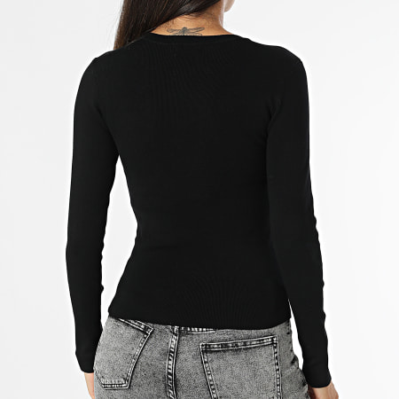 Only - Felpa girocollo slim donna Nero