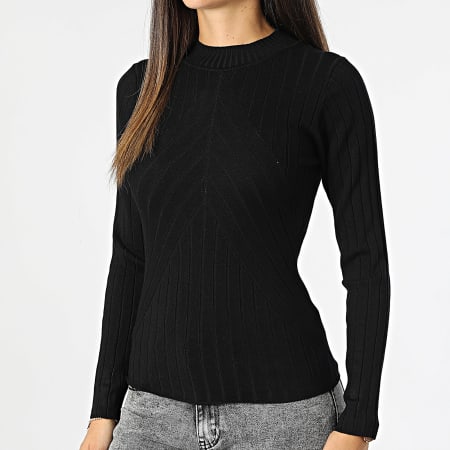 Only - Pull Col Cheminée Femme Kate Noir