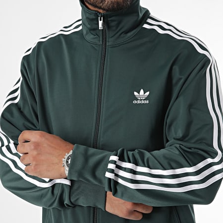 Adidas Originals - Bird IY9892 Giacca con zip a righe verde scuro