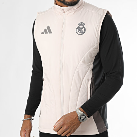 Adidas Sportswear - Doudoune Sans Manches Real Madrid IT5130 Beige Gris