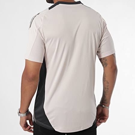 Adidas Performance - Camiseta de fútbol a rayas del Real Madrid IT5134 Beige Negro