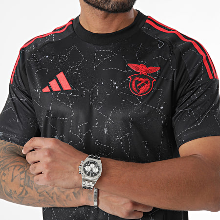 Adidas Sportswear - SL Benfica Gestreepte Voetbal Jersey IT6479 Zwart