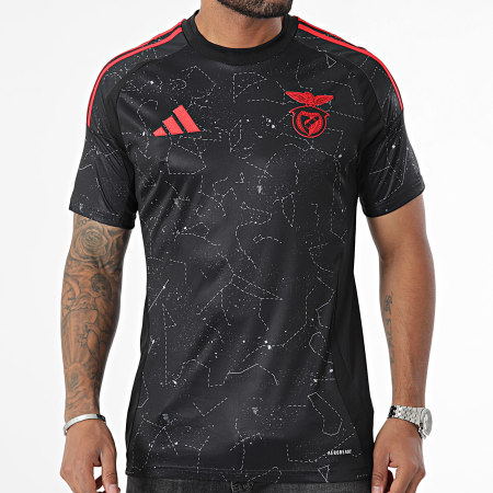 Adidas Performance - Camiseta de fútbol a rayas del SL Benfica IT6479 Negra