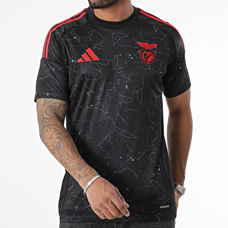 Adidas Sportswear - SL Benfica Gestreepte Voetbal Jersey IT6479 Zwart