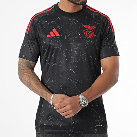 Adidas Performance - Camiseta de fútbol a rayas del SL Benfica IT6479 Negra