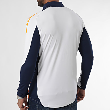 Adidas Sportswear - Maglietta Real Madrid manica lunga con collo a zip IT5119 Bianco