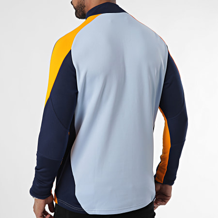 Adidas Sportswear - Giacca Real Madrid con cappuccio e collo a zip IT5139 Azzurro Arancione