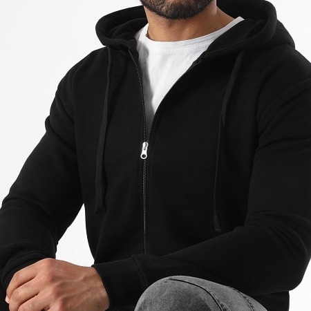 LBO - Sweat Zippé Capuche Classic 3512 Noir