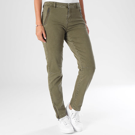 Only - Missouri Slim Khaki Green Jeans voor dames