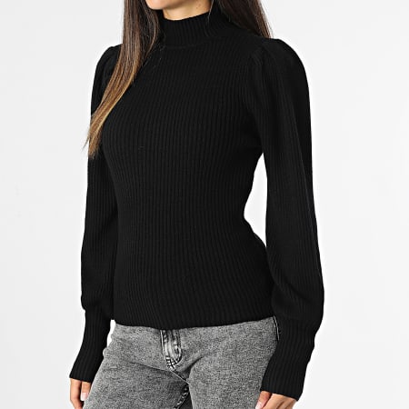 Only - Pull Col Montant Femme Katia Noir