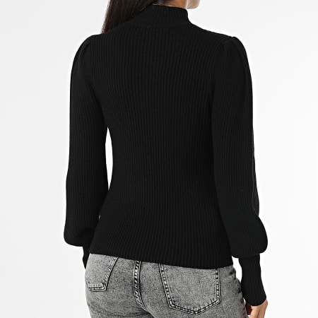 Only - Pull Col Montant Femme Katia Noir