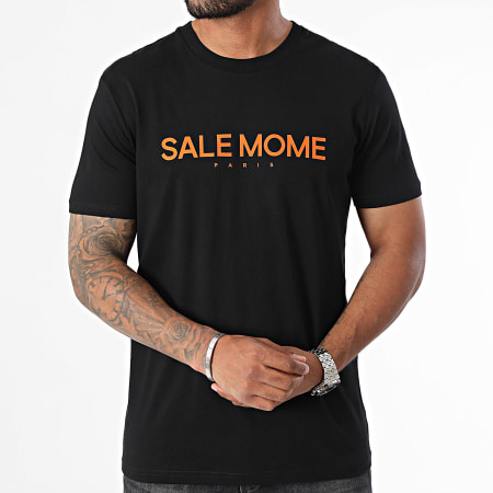 Sale Môme Paris - Tee Shirt Nounours Slice Edition Noir Orange