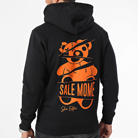 Sale Môme Paris - Sudadera con capucha Slice Edition Teddy Negro Naranja