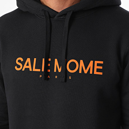 Sale Môme Paris - Sudadera con capucha Slice Edition Teddy Negro Naranja