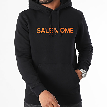 Sale Môme Paris - Slice Editie Teddy Hoodie Zwart Oranje