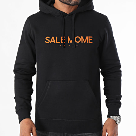 Sale Môme Paris - Sudadera con capucha Slice Edition Teddy Negro Naranja