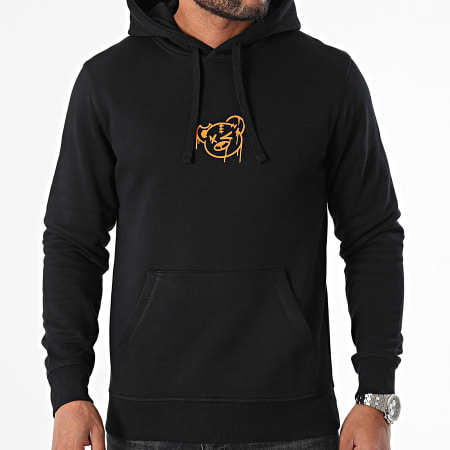 Sale Môme Paris - Sudadera con capucha Dripping Graffiti Teddy Negro Naranja