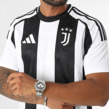 Adidas Performance - Juventus IS8002 Camiseta de fútbol a rayas negra y blanca