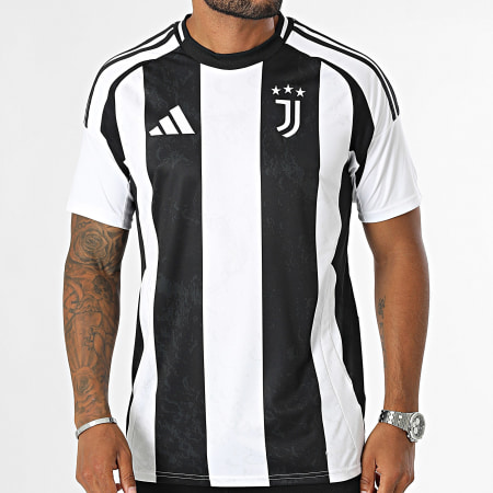 Adidas Sportswear - Maillot De Foot A Bandes Juventus IS8002 Noir Blanc