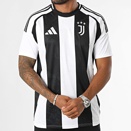 Adidas Sportswear - Maillot De Foot A Bandes Juventus IS8002 Noir Blanc