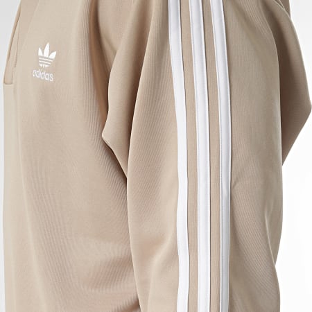 Adidas Originals - Sweat Top Met Ritssluiting en Strepen IX5215 Beige